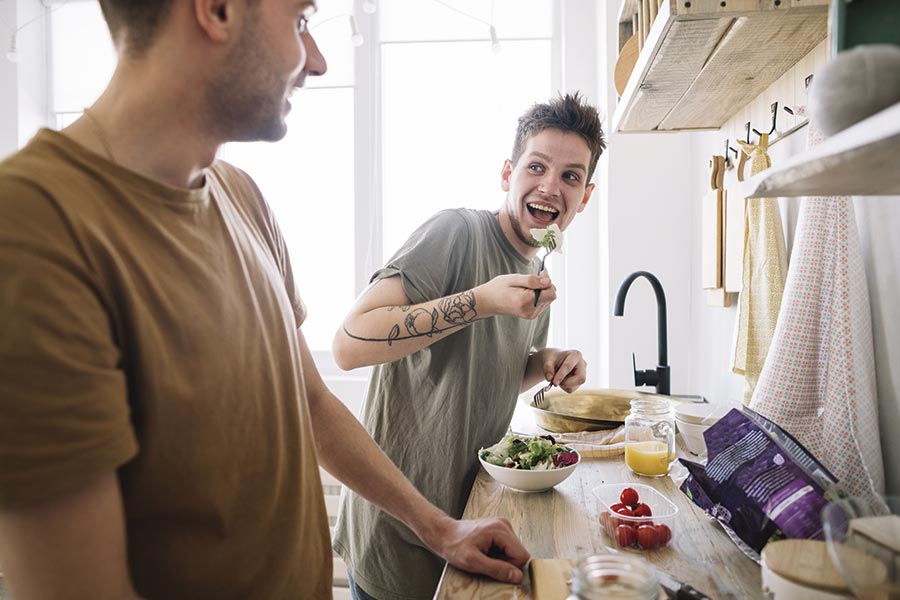 Cocinando en el coliving